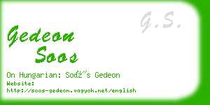 gedeon soos business card